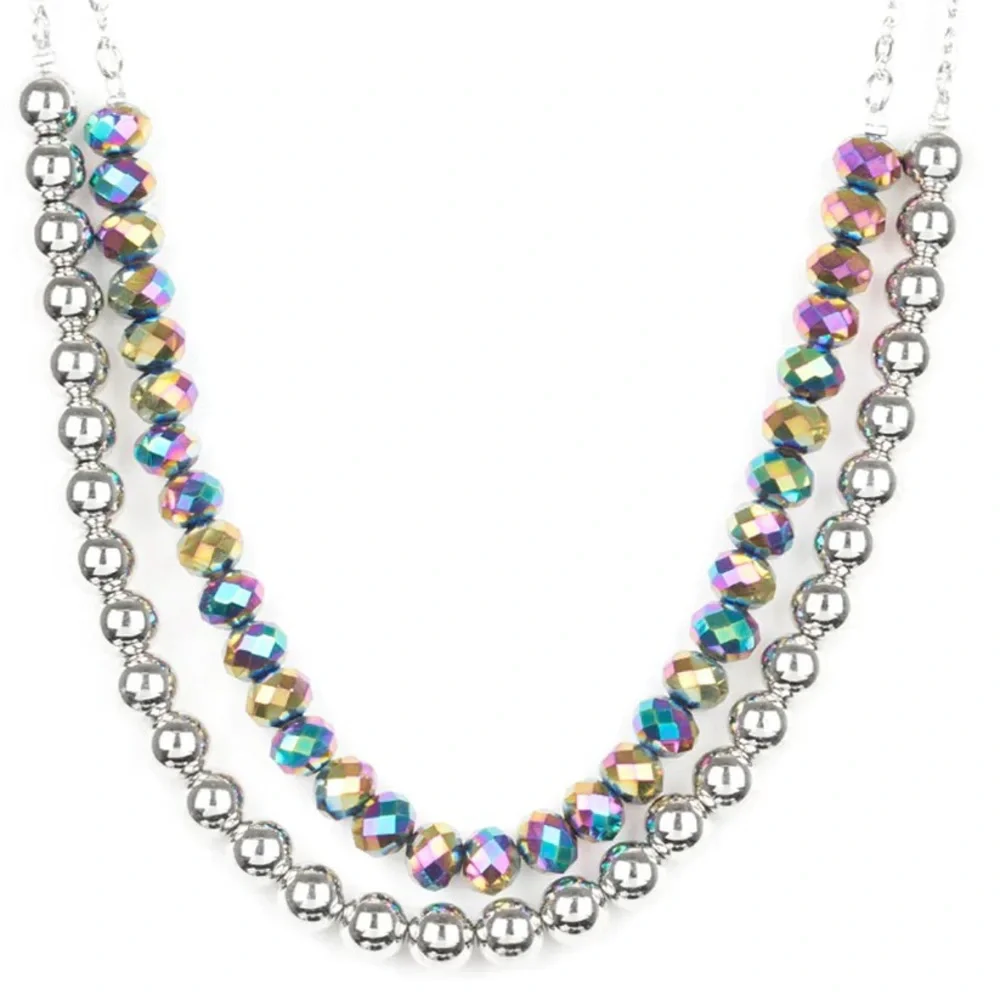 Color Of The Day Multi Colored Necklace & Earrings Set - Picture 3 of 4